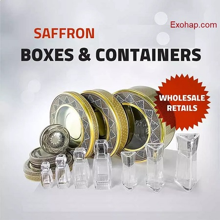 Bulk saffron packed in export-grade anti-static metal tins for international air transport